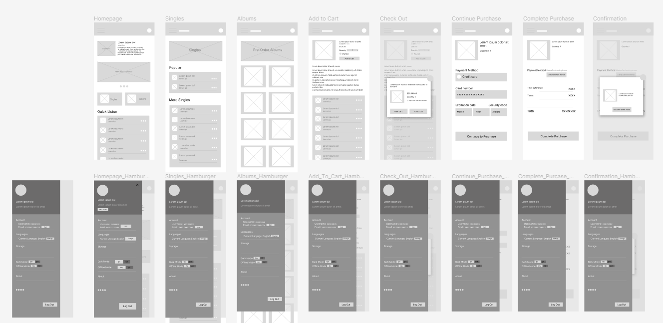 Lo-fi Digital Mockups