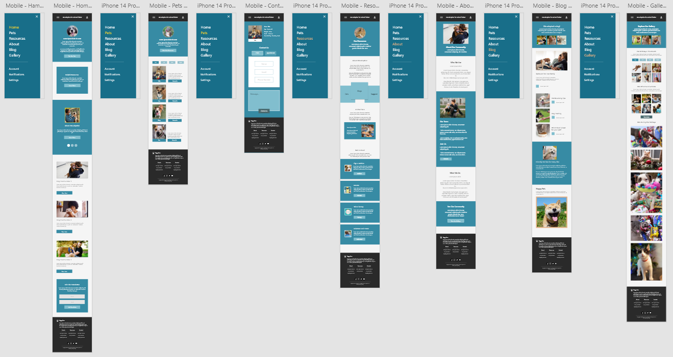 mobile hi-fi mockups